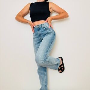 Point Sur Denim High-Rise Straight Jeans - Size 29